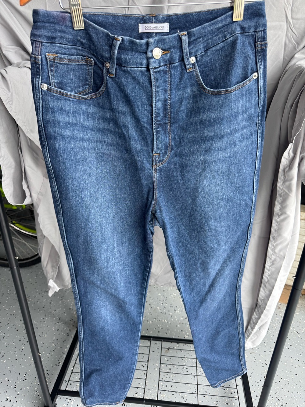 Good American Dark Blue Slim Stretch Jeans